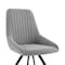 Armen Living Alison Swivel Gray Velvet and Metal Dining Room Chairs, PK2 LCAISIGR - alternate 6